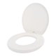 thumbnail image 4 of asiento para baño bisagras ajustables redondo blanco tapa de plástico asiento acojinado, 4 of 7