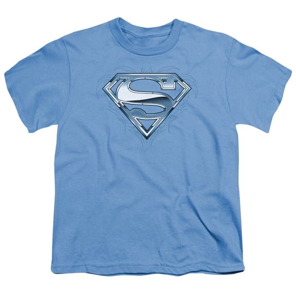 Superman - Tribal Chrome Shield - Youth Short Sleeve Shirt - Small