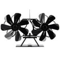 Ziss 14Blade Dual Head Heat Power Fireplace Wood Stove Fan, Non