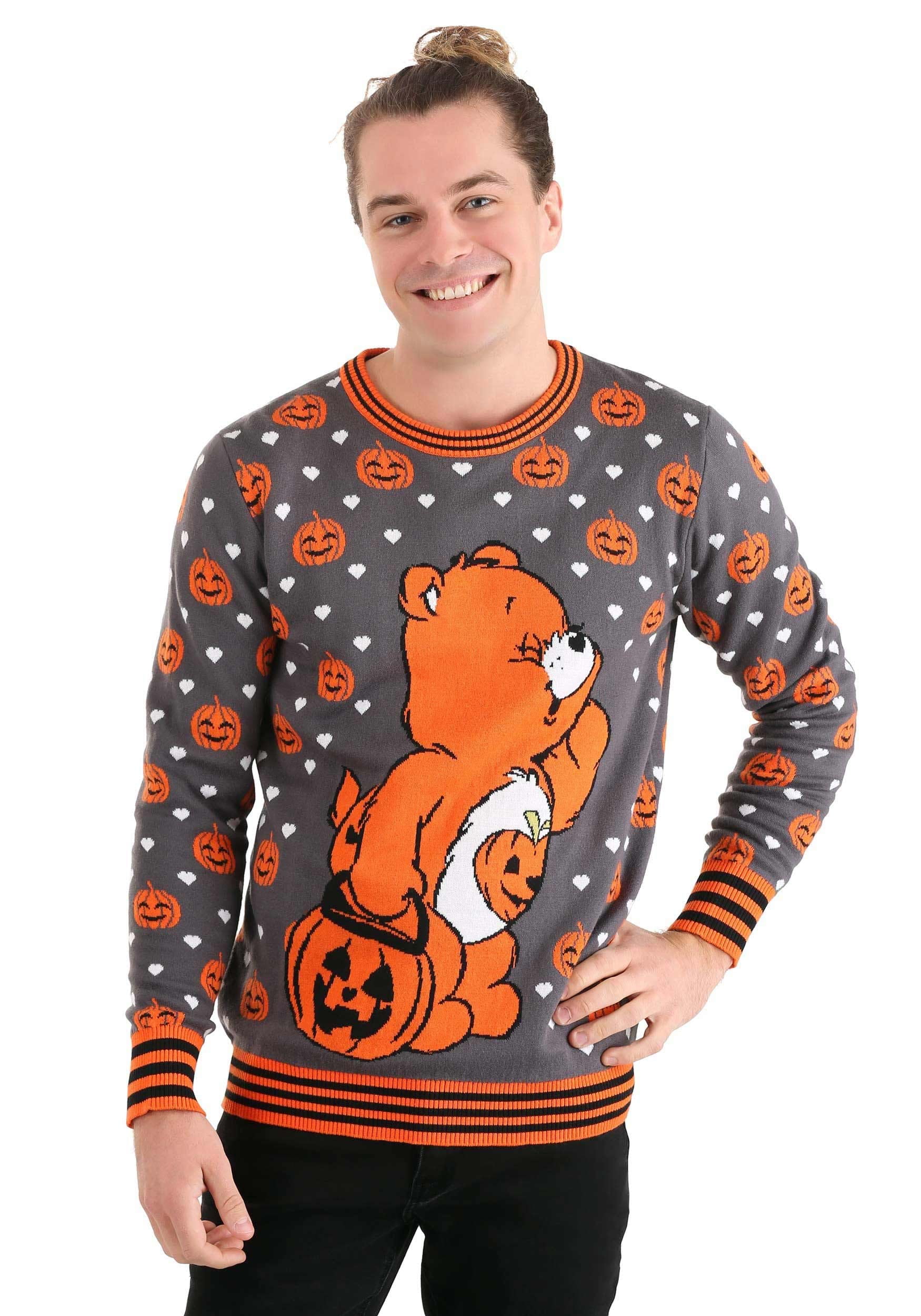 Adult Care Bears Trick-or-Sweet Bear Halloween Sweater - Walmart.com