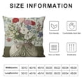 thumbnail image 5 of SHANXI Throw Pillow Covers Flowers Leaves Bouquet Vase Spring Summer Seasonal Decor Cushion Cover for Bedroom Sofa Living Room Couch Bench Outdoor 18x18in, 5 of 5