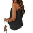 thumbnail image 5 of FASHIONWT Women Beading Chiffon Camisole Thin Strap Summer Pleated Tank Tops, 5 of 5