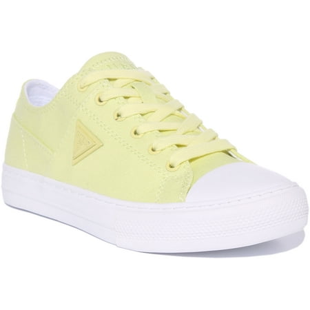 

Guess Pranze Women s Low Top Lace Up Synthetic Trainers In Lime Size 10