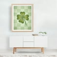 thumbnail image 3 of Vintage green lucky clover with four leaf in hand drawing style. - Illustration Botanical Nature Pattern Unframed Wall Art Print 24 x 32 inches, 3 of 4