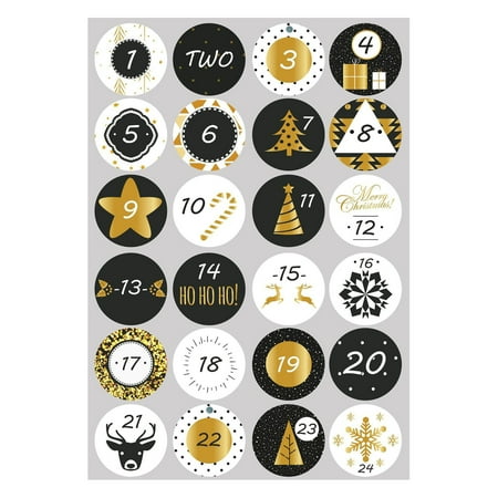 

Stickers Christmas Number Stickers 24 Stickers Round Christmas Seal Sticker Stickers Cooking Stones for Meat Timer Loud Alarm Brushing Teeth Timer for Kids Bathroom Timer Kids Temperature Gauge