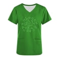 thumbnail image 5 of BiZtdJrK St Patricks Day Scrubs for Women Novelty Saint Patricks Day Nurse Shirt Casual Short Sleeve V Neck Nursing Tops Green XXL Sales of The Day Clearance Prime, 5 of 7