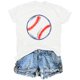 thumbnail image 1 of Mujeres Impreso Casual Top, Manga Corta Crew Cuello Blusa para la Primavera Y el Verano Desgaste, Ligero Imitación Algodón Moda Tee, 1 of 2