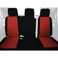 thumbnail image 2 of CalTrend Rear 60/40 Split Back & Solid Cushion Carbon Fiber Seat Covers for 2010-2010 Mazda 3 - MA115-02FC Red Insert with Black Trim, 2 of 3