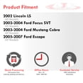 thumbnail image 7 of For 2005-2007 Ford Escape / 2003-2004 Mustang Cobra / 2002-2004 Focus SVT Chrome Housing Front Bumper Driving Fog Lights Lamps Assembly Pair + Bulbs (Yellow Lens) - SN95 02 Lincoln LS, 7 of 7