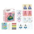 thumbnail image 2 of Libros de actividades con temática de disfraces, juego de cambio de vestuario, álbum de recortes, juguete educativo 6 en 1 rosa, 2 of 8