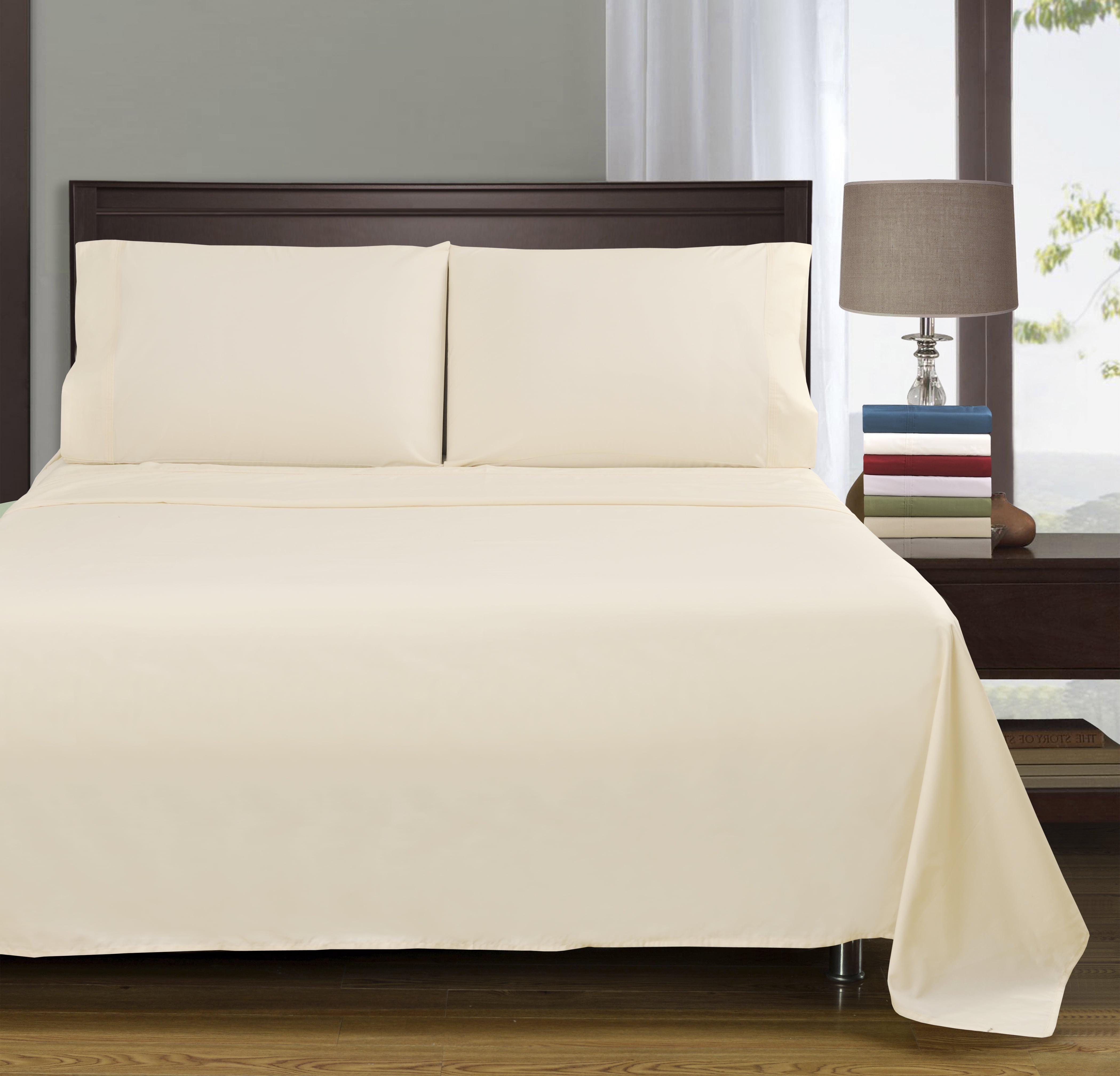 300 Thread Count Percale Cotton Deep Pocket Bedding Sheets