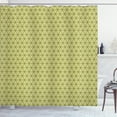 thumbnail image 1 of Ambesonne Abstract Shower Curtain, Vibrant Flower Formations, 69"Wx70"L, Green Brown Yellow Green, 1 of 2
