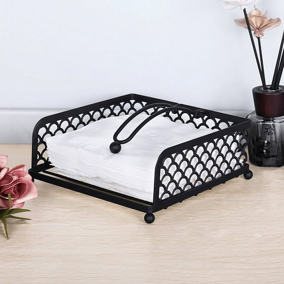 TOYMYTOY Hollow Metal Napkin Holder Napkin Stand Napkin Storage Rack Bar Restaurant Supply
