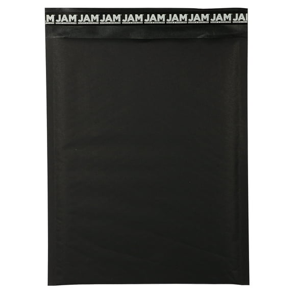 JAM Paper Bubble Padded Mailers, 10x13, 25/Pack, Black Kraft