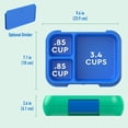 thumbnail image 6 of Bentgo® Pop - Leak-Proof Lunch Box & Removable Divider for Ages 8+ & Teens - Lunch Container Holds 5 Cups of Food; 3-4 Compartments; Microwave/Dishwasher Safe; 2 Year Warranty (Spring Green/Blue), 6 of 7