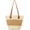 Beige/Brown Stripe, variant on Women's Large Summer Beach Straw Tote Bags Woven Shoulder Bag Travel Beach Hobo Handbag Handmade Purse
