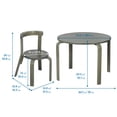 thumbnail image 2 of ECR4Kids Bentwood Table and Curved Back Chair Set, Kids Furniture, Grey Wash, 5-Piece, 2 of 9