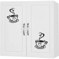 thumbnail image 5 of Pegatinas de pared de té y café, arte de tazas de café, calcomanía de vinilo para cocina, restaurante, decoración de pared de pub JM, 5 of 5
