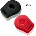 thumbnail image 2 of Silicone Case Cover Entry Skin Fob Holder for Nissan Cube Versa Rogue Smart Key (black and red), 2 of 4