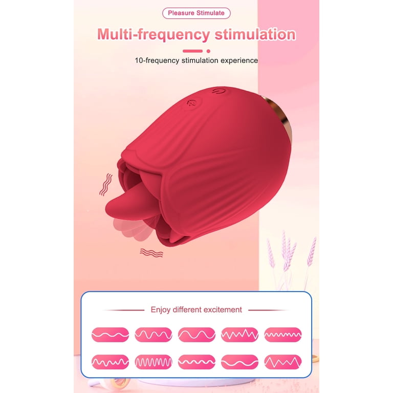 TLUDA Womens Rose Vibrator Tongue Licking Clitoris Stimulator Female Adults  Sex Toys - Walmart.com