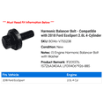 thumbnail image 2 of Harmonic Balancer Bolt - Compatible with 2018 Ford EcoSport 2.0L 4-Cylinder, 2 of 4