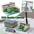 thumbnail image 3 of 3D Calendar 2026, 3D Paper Carving Pond Notepad, Time Piece Calendar 2026, Hand-Torn Engraved No Paper Three-Dimensional, 3 of 9