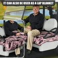 thumbnail image 5 of Renewold Golf Cart Seat Cover with Pockets Breathable Quick Dry Golf Blanket Accessories Keeps Seat Cool and Comfortable for Summer or Winter, Halloween Black Cat Pumpkin Pink, 5 of 7