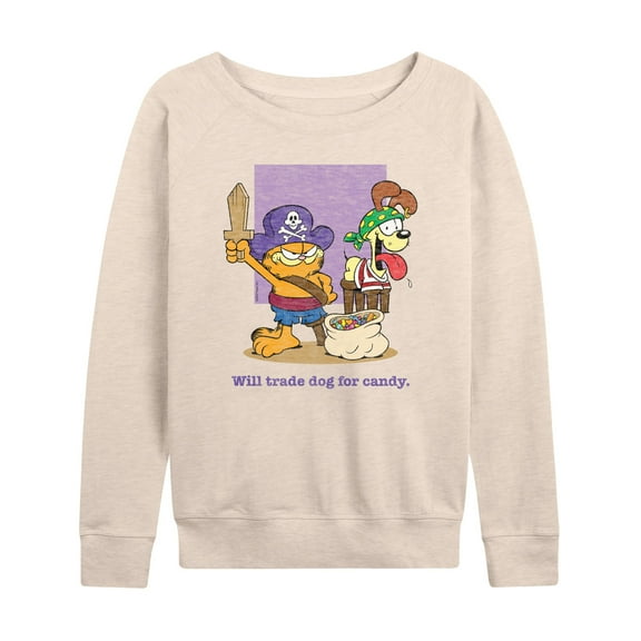 Garfield - Will Trade Dog For Candy - Women's Lightweight French Terry Long Sleeve Shirt