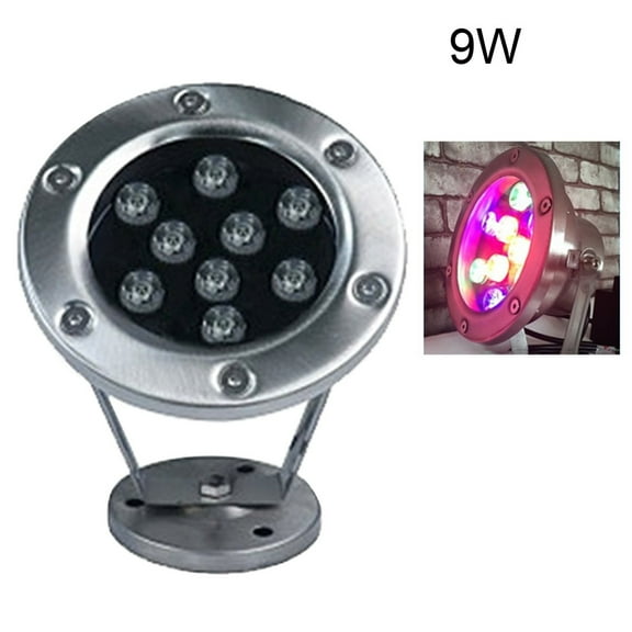 3W/6W/9W/12W 12V~24V Stainless Steel LED Fountain Light Color Changing Waterproof Underwater Lamp Outdoor Geyser Pool RGB Lights