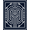 Blue, Pattern 2, variant on ODIKA 8'x10' Machine Washable Non-Slip Area Rug, Nautical Waves Interlocking Medallion High Traffic Rug, Black, 477357
