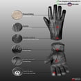 thumbnail image 2 of Premium Natural Lambskin Leather Gloves for Men Cashmere Lined Warm Winter Cold Comfortable Weather Driving Motorcycle Dress Touch Screen Gloves XXL, 2 of 7