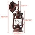 thumbnail image 7 of Outdoor Lamp Retro Exterior Wall Mount Light Fixture Shade Lantern Sconce Porch Light Plastic Shell 30W E27 (Red Bronze), 7 of 7