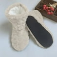 thumbnail image 4 of Wovix Women's Comfort Thermal Fuzzy Ankle Bootie Slippers Plush Lining -on House Shoes Anti- Sole Indoor Outdoor Solid Color Barefoot Shoes, 4 of 6