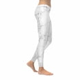 thumbnail image 3 of SUNENAT Antique White Marble Stone Women's Stretchy Capri Leggings Yoga Running Pant 4XL, 3 of 4