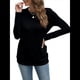 thumbnail image 2 of Camisas de Larga para Mujer, Túnicas, Blusas Holgadas, Elegantes, Cuello Redondo, Suéteres Básicos. Negro M, 2 of 10