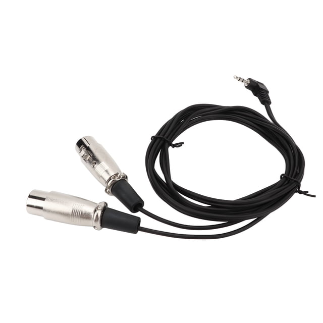 Divisor De Audio Para Auriculares, Cable Xlr De ángulo Recto De Plástico Xlr De ángulo Recto Con Alta Velocidad De Transmisión Para Cámaras