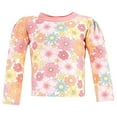thumbnail image 3 of Hudson Baby Girls Swim Rashguard Set, Peace Love Flowers, 2T, 3 of 4