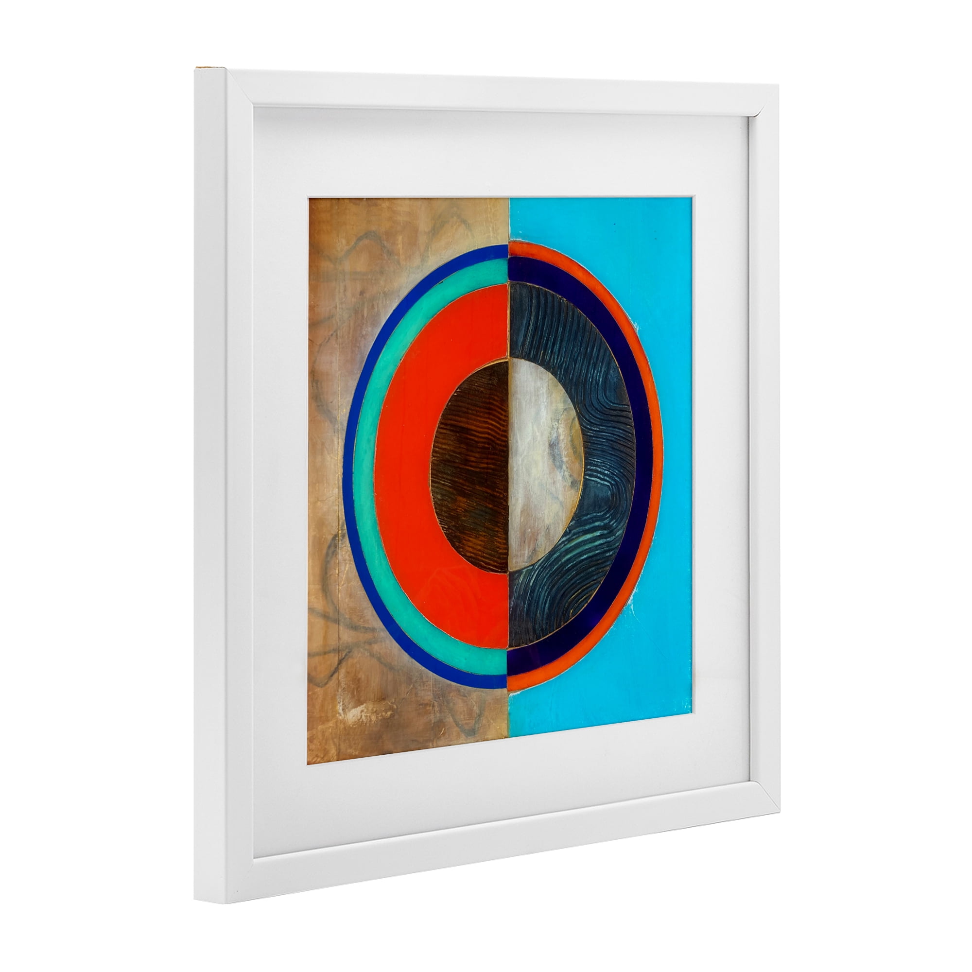 Stupell Industries Red Arc Summer Circle White Framed Print Under Glass, design by Matthew Finger