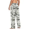 thumbnail image 6 of HPINK-T Mens Sleep Pajama Pants Set Bottoms Motorcycle Lettering Fleece Lounge Sleepwear PJs S, 6 of 7