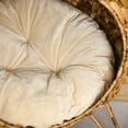 thumbnail image 6 of Weaved Cat Bed, Elevated Hand-Woven Braided Banana Leaf Kitten House Condo with Cushion, Natural, 6 of 9