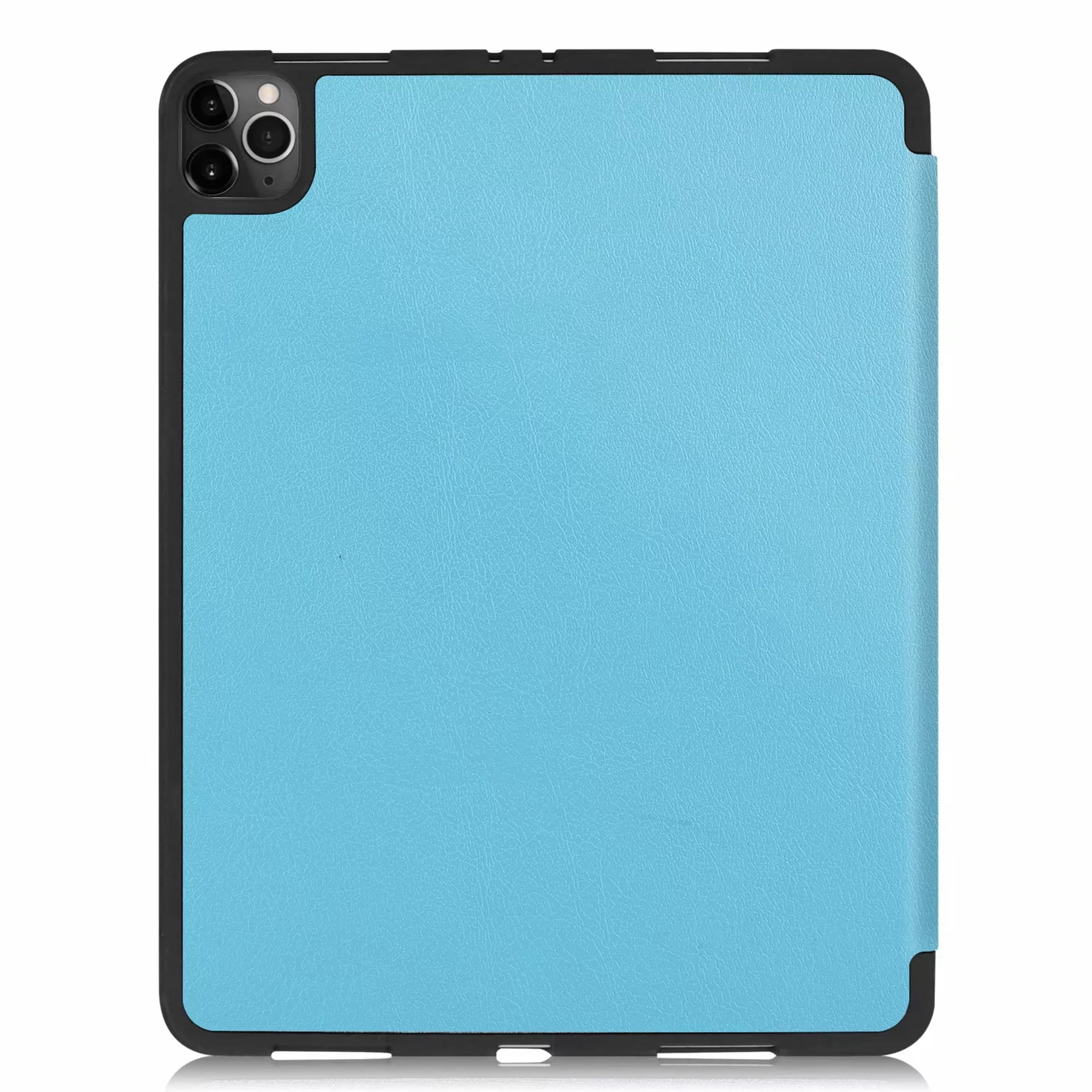 Dteck Slim Fit Case For New iPad Pro 11 inch 2020 with Pencil Holder, [Support Apple Pencil Wireless Charging] Tri-Fold Stand Magnetic Flip Auto Wake Sleep Case Cover For iPad A2068 A2230, Light Blue