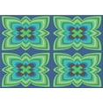 thumbnail image 1 of Ahgly Company Machine Washable Indoor Rectangle Transitional Steel Blue Area Rugs, 3' x 5', 1 of 7