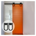 thumbnail image 2 of 4-6.6FT Sliding Barn Door Hardware Kit For Single Door Horseshoe Roller Style ,Easy to Install, 2 of 6