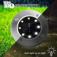 thumbnail image 4 of [6 Stck] Lámparas solares de jardín, 8 LED Lámparas solares de jardín Aussen Lámparas solares Helles Weiss Solarlampen Ip65 Wasserdichte Bodenstrahler Licht G, 4 of 5