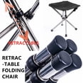 thumbnail image 3 of Tabouret de Camping Pliant en Acier Inoxydable Ultra-Léger - Tabouret Compact Portable pour Randonnée avec Sac de Transport Supporte 240 lbs Taille Pliée 12.6” pour Randonnée Voyage Événements Extérieurs, 3 of 7
