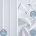 thumbnail image 3 of HANNN | 1 pieza Cortina de ducha Tela impermeable antimoho Cortinas de ducha de poliéster grandes lavables para bañera o baño Blanco 120x200cm, 3 of 5