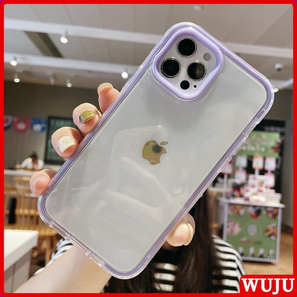 WUJU Funda 3 En 1 Macaron Transparente A Prueba De Golpes Parachoques Caso Del Teléfono Para El iPhone 11 12 13 14 Pro Max XR X XS 7 8 Plus Color Caramelo Cubierta Trasera Gao Jiahui unisex