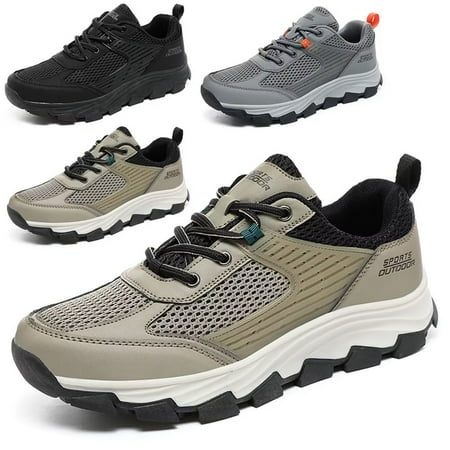 Mens Sneakers Leather Running Shoes Trainers Sneaker Casual Hiking Shoes