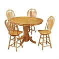 thumbnail image 2 of Sunset Trading Oak Selections 24" Swivel Barstool/Counter Stool Solid Wood, 2 of 3