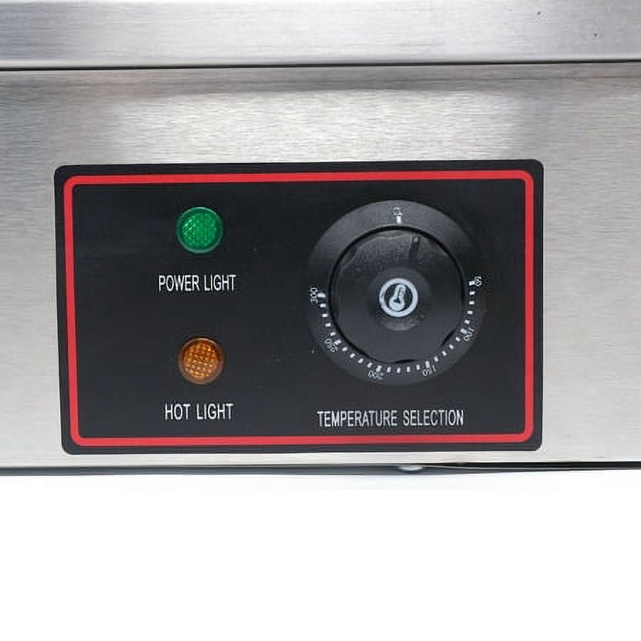 3000W Electric Countertop Bakeware Stainless Steel Electric Bakeware Portable Flat-Top Outdoor Cooking Barbecue Stove with Adjustable Temperature Control 21.3x15.7x8.66inch